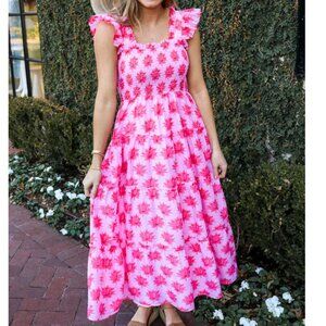 The Elsie Ruffle Strap Midi Dress